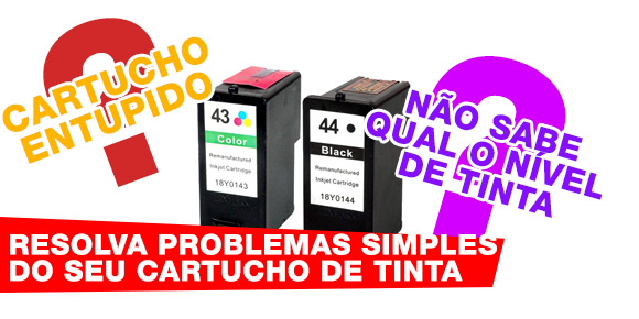 resolva problemas simples dos cartuchos de tinta